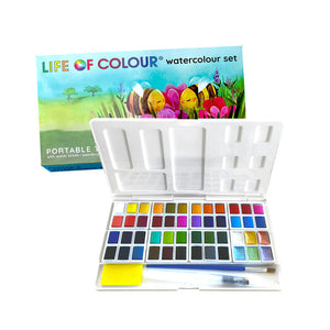 Life of Colour Portable Watercolour Set - 48 Vibrant Colours