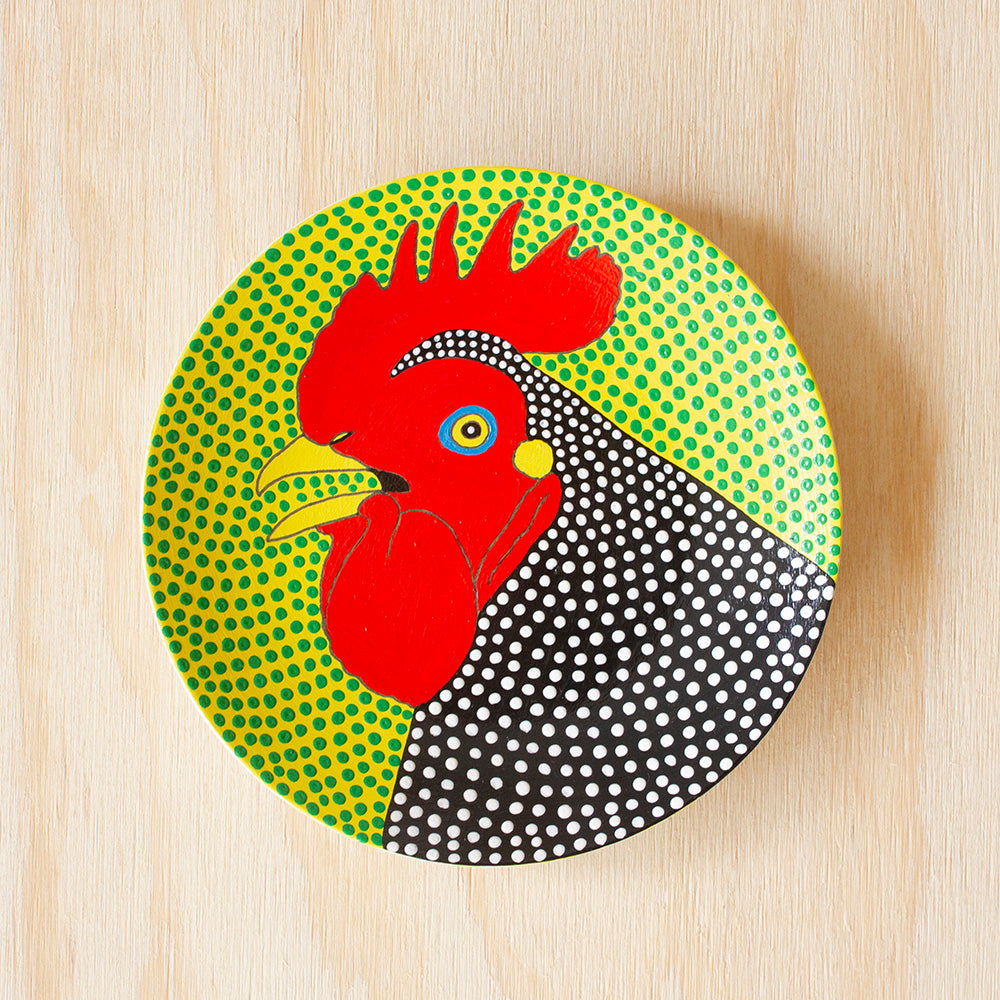 Rooster Art Plate by Sibusiso Duma