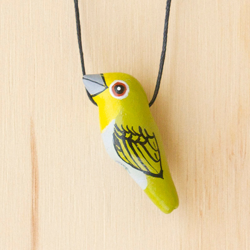 Silvereye Whistle Necklace, Gifts & Jewellery for Bird Lovers, Songbird Collection Australia