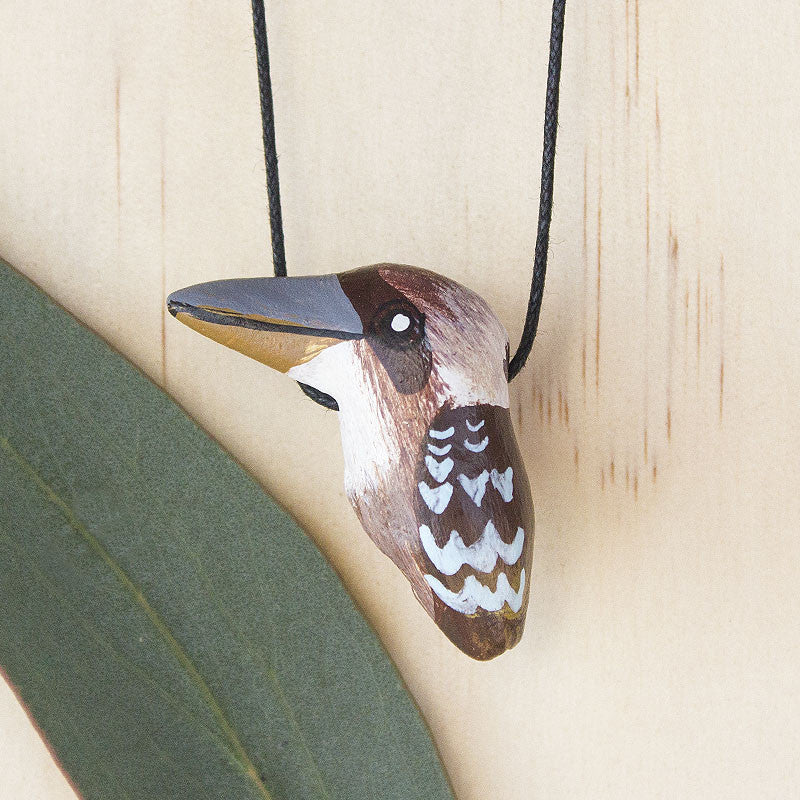 Laughing Kookaburra Whistle Necklace, Ethically Handmade Jewellery, Songbird Australia