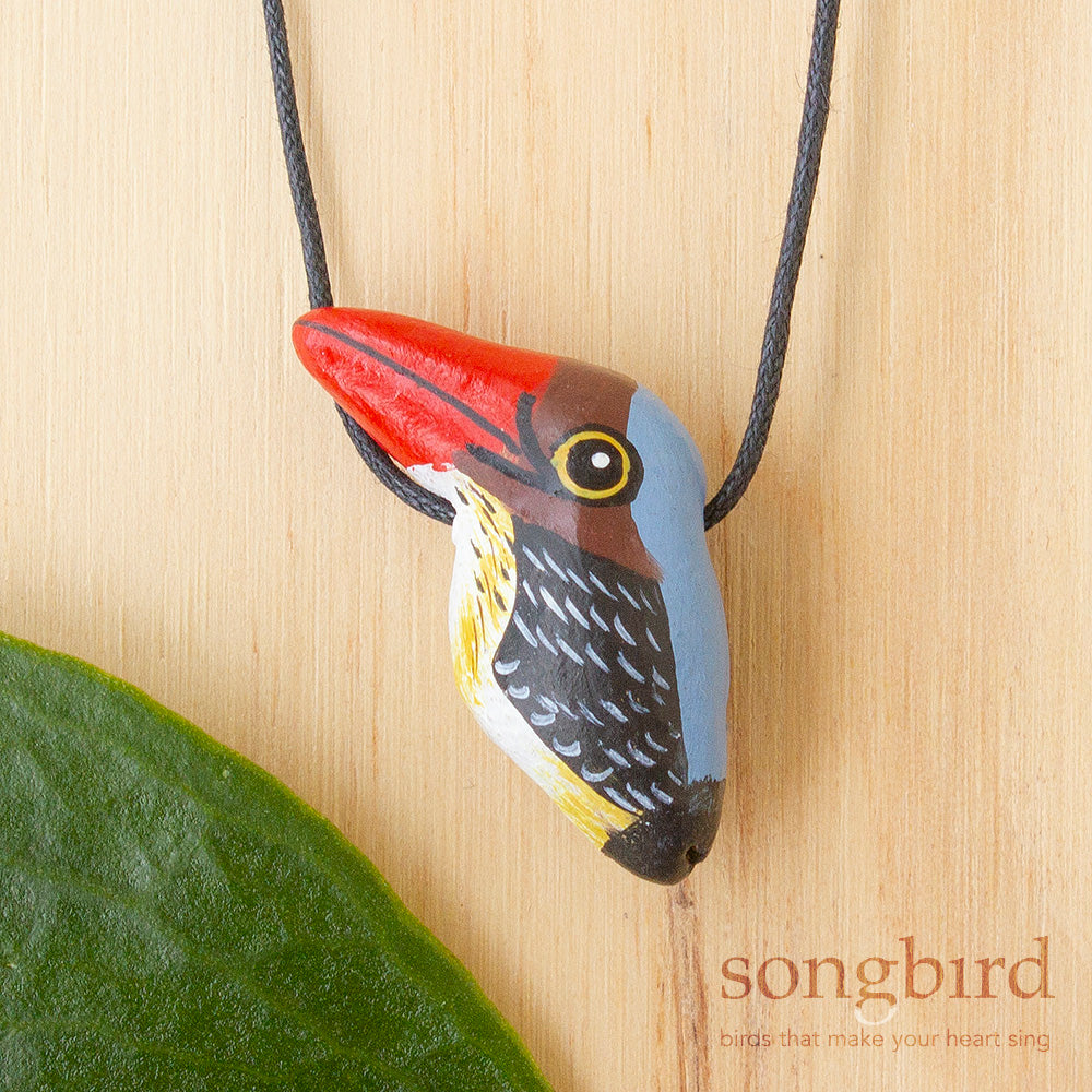 Banded Kingfisher Whistle Necklace, Jewellery, Gifts & Keepsakes for Bird Lovers, Songbird Collection