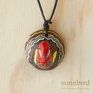 Wild Turkey Whistle Necklace, Gifts & Jewellery for Bird Lovers, Songbird Collection America