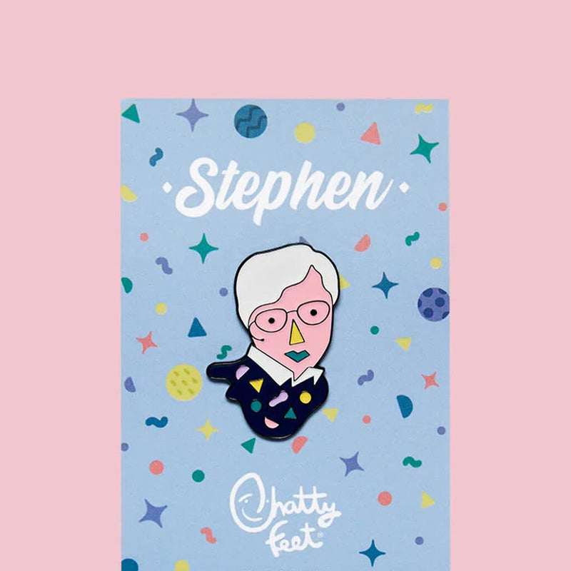 Stephen Hawking Pin, by Chatty Feet, Gifts for Science Nerds