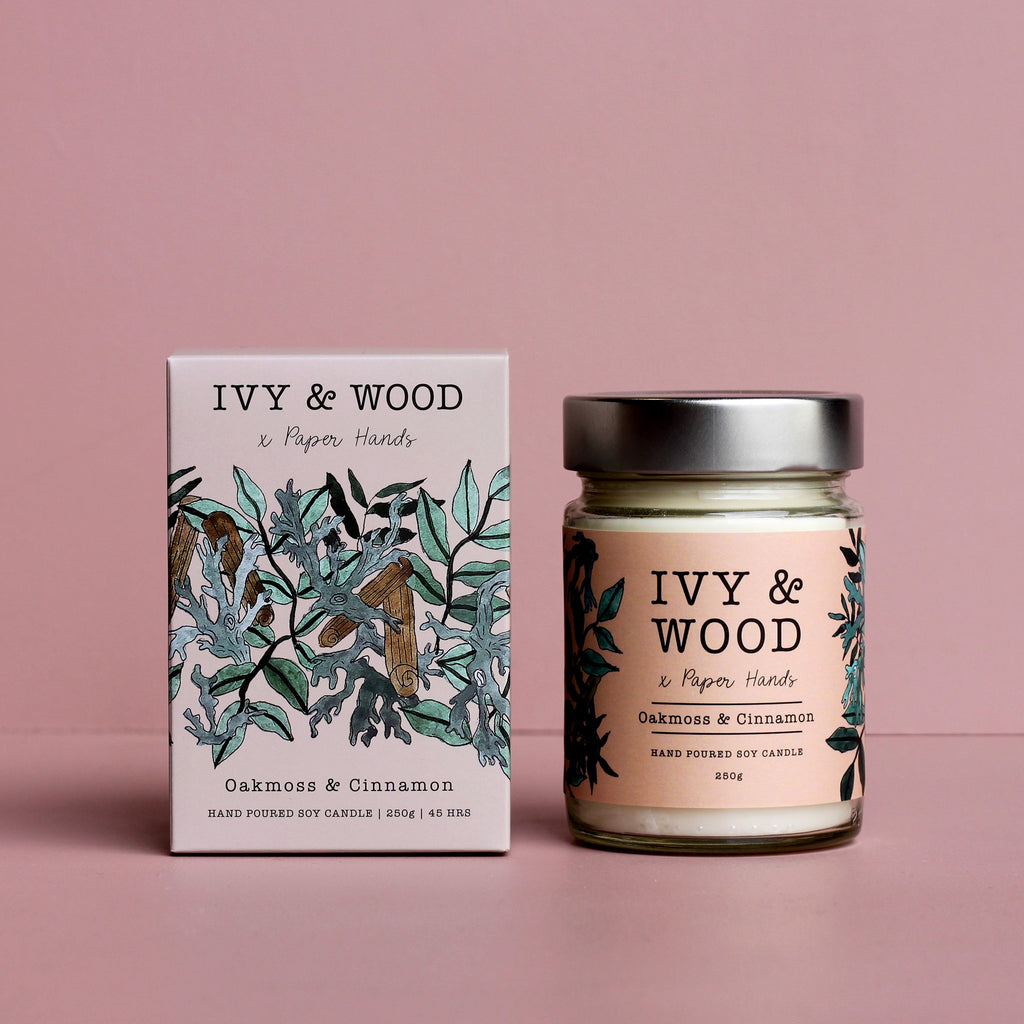 Ivy & Wood Botanical Candle - Oakmoss & Cinnamon