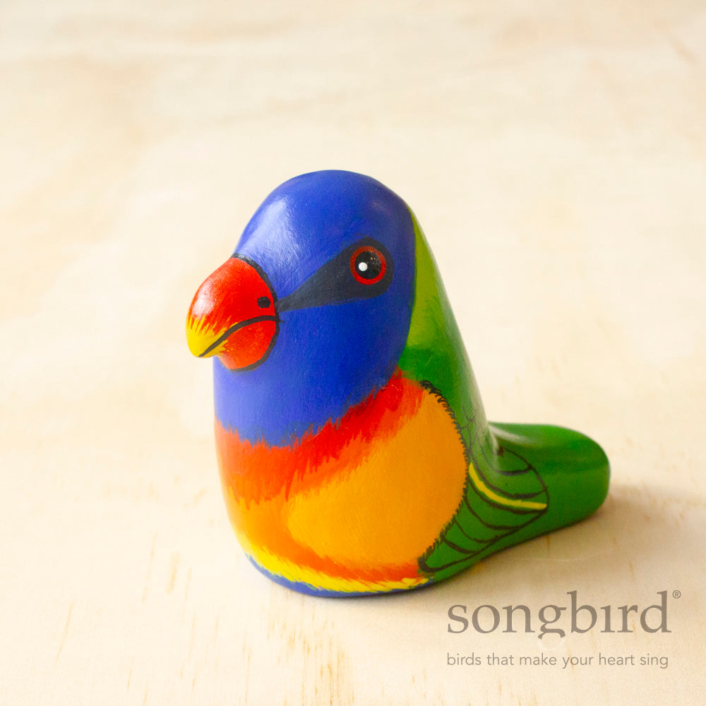 Rainbow Lorikeet Paperweight Whistle