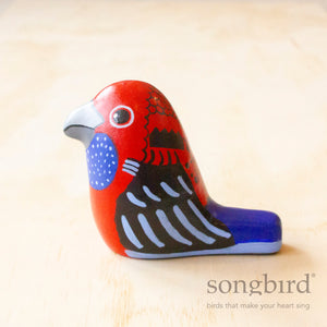Crimson Rosella Paperweight Whistle