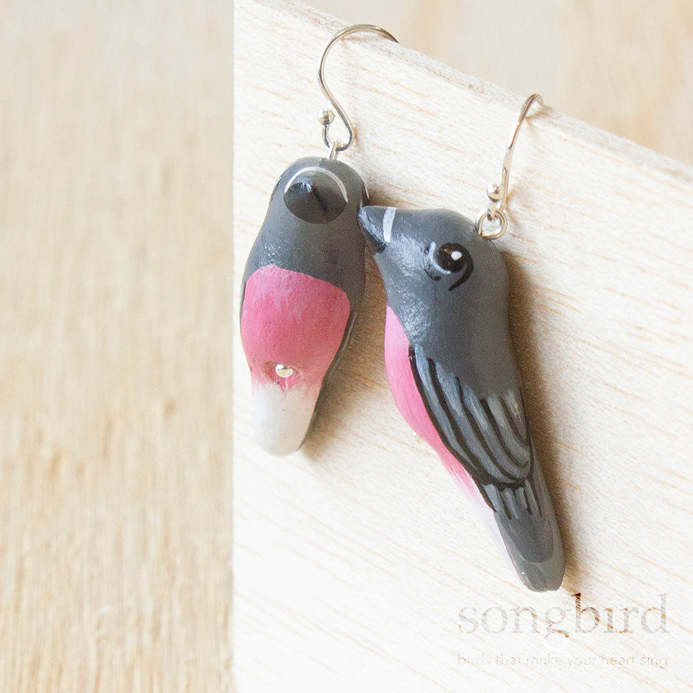 Pink Robin Earrings