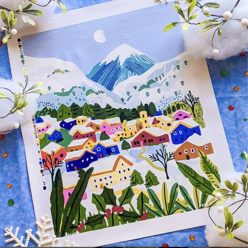 The Paint Anywhere Kit - Snow Village