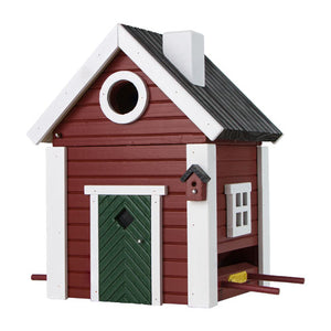 Multiholk Bird Cottage - Birdhouse & Feeder
