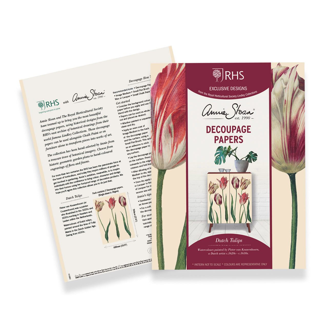 Annie Sloan® + RHS Decoupage Paper - Dutch Tulips