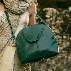 Half Moon Crossbody Bag - Green Pea