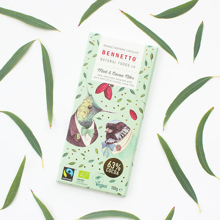 Fair Trade, Vegan, Gluten-Free Chocolate by Bennetto, Songbird Australia