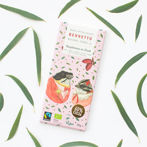 Raspberry & Dark - Fair Trade, Vegan, Gluten-Free Chocolate by Bennetto, Songbird Australia