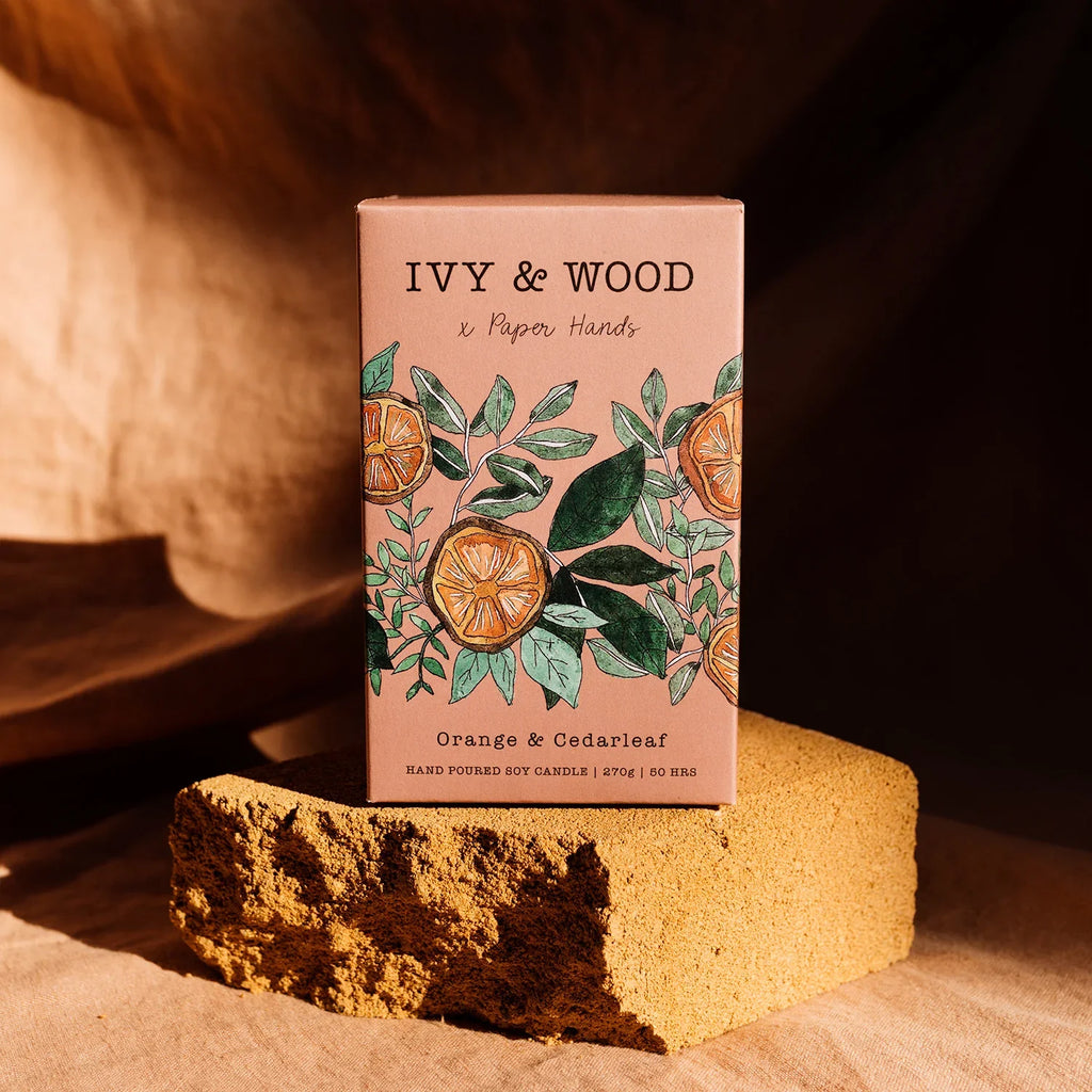 Ivy & Wood Botanical Candle - Orange & Cedarleaf