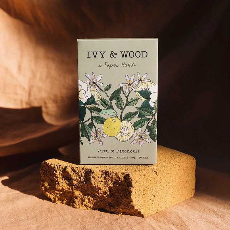 Ivy & Wood Botanical Candle - Yuzu & Patchouli Scented