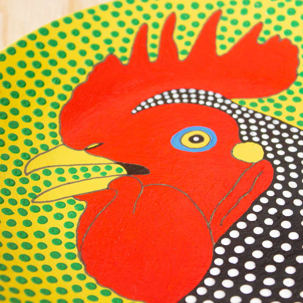Rooster Art Plate by Sibusiso Duma