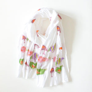 Africa Bird Scarf - Pink