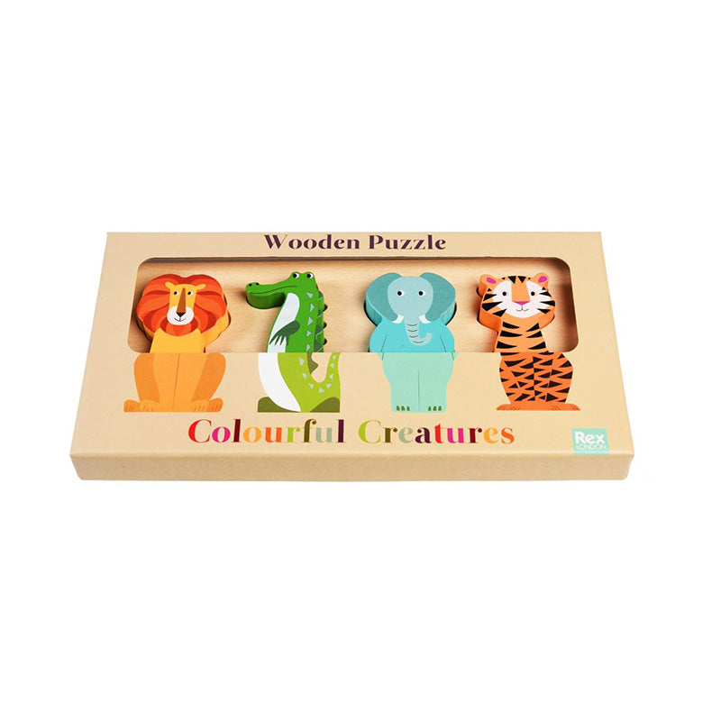 Colourful Creatures Wooden Puzzle Toy