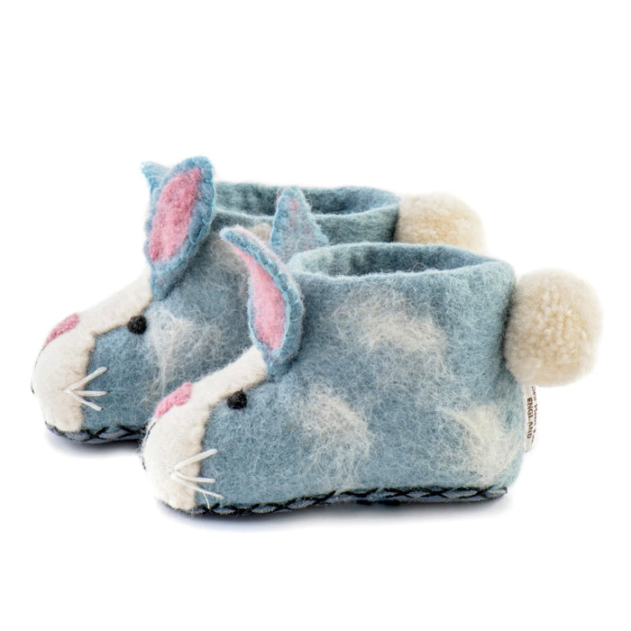 Rory Rabbit Felted Slippers, by Sew Heart Felt, Gifts Jewellery