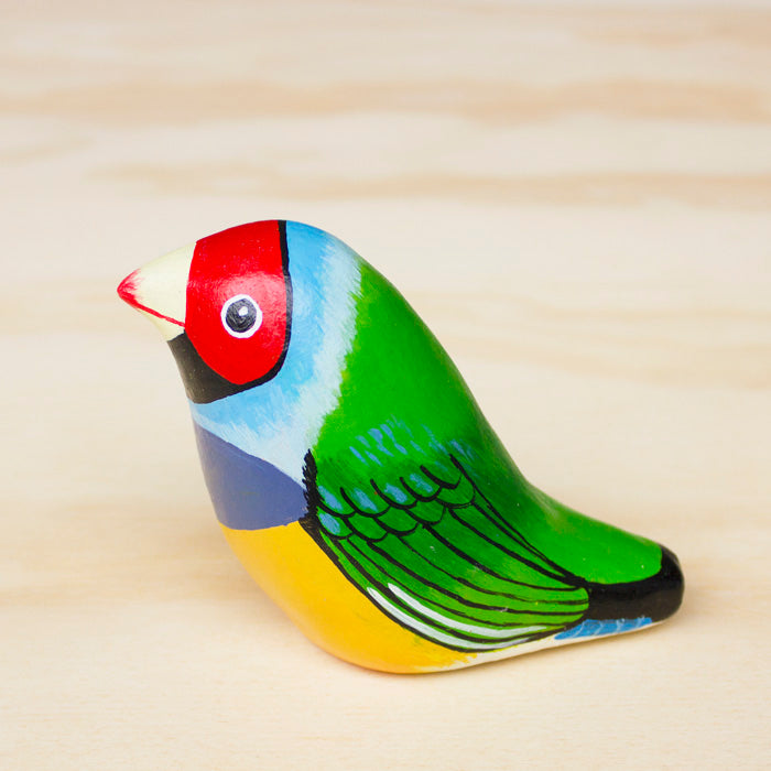 Gouldian Finch Paperweight Whistle
