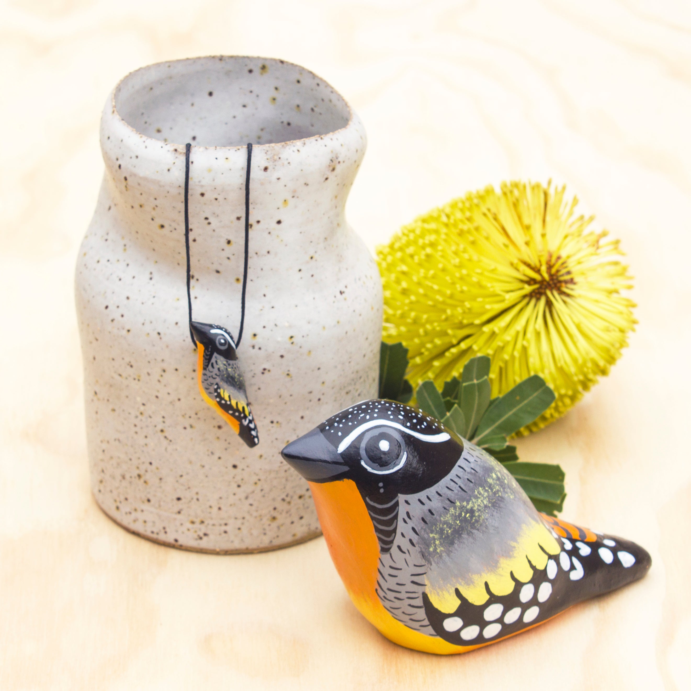 Spotted Pardalote Paperweight Whistle, Whistle Necklace - Handmade, Australian Birdlife, Songbird - Birds that make your heart sing...