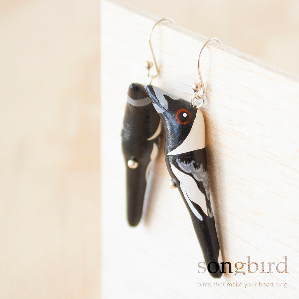 Australian Magpie Earrings