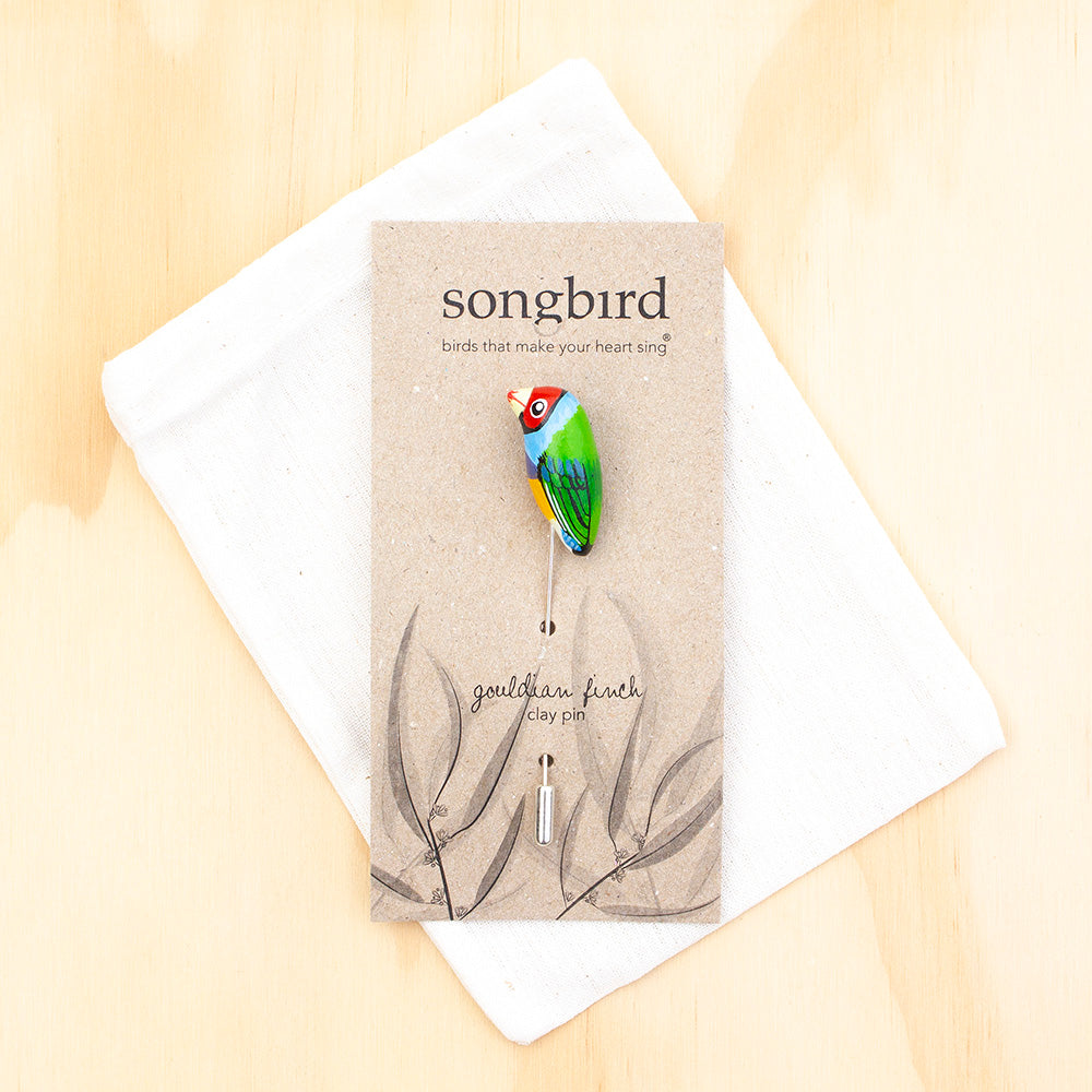 Gouldian Finch Lapel & Hat Pin