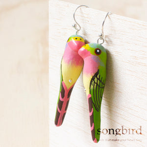 Princess Parrot Earrings, Jewellery & Gifts for Bird Lovers, Songbird Collection Australia