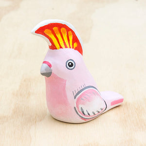 Major Mitchell Cockatoo Paperweight Whistle, Ethically Handmade Jewellery, Songbird Australia