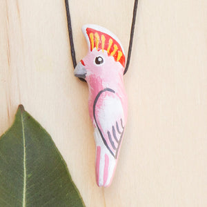 Major Mitchell Cockatoo Whistle Necklace