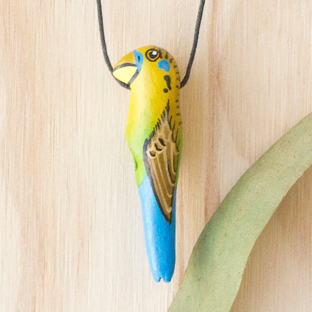 Budgerigar Whistle Necklace, Budgie Necklace, Songbird Australia, Jewellery for Bird Lovers