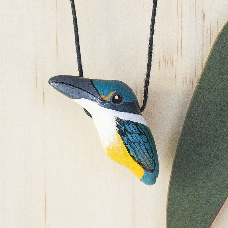 Sacred Kingfisher Whistle Necklace