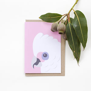 Little Corella Gift Card with Envelope, Songbird Australia