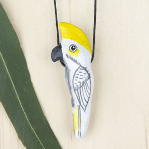 Sulphur Crested Cockatoo Whistle Necklace