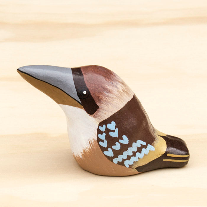 Laughing Kookaburra Paperweight Whistle, Ethically Handmade Jewellery, Songbird Australia