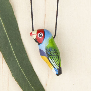 Gouldian Finch Whistle Necklace | Songbird Australia Bird Jewellery Gifts