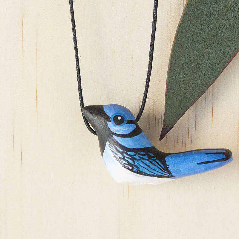 Superb Fairy Wren Whistle Necklace, Australian Bird Gift Souvenir