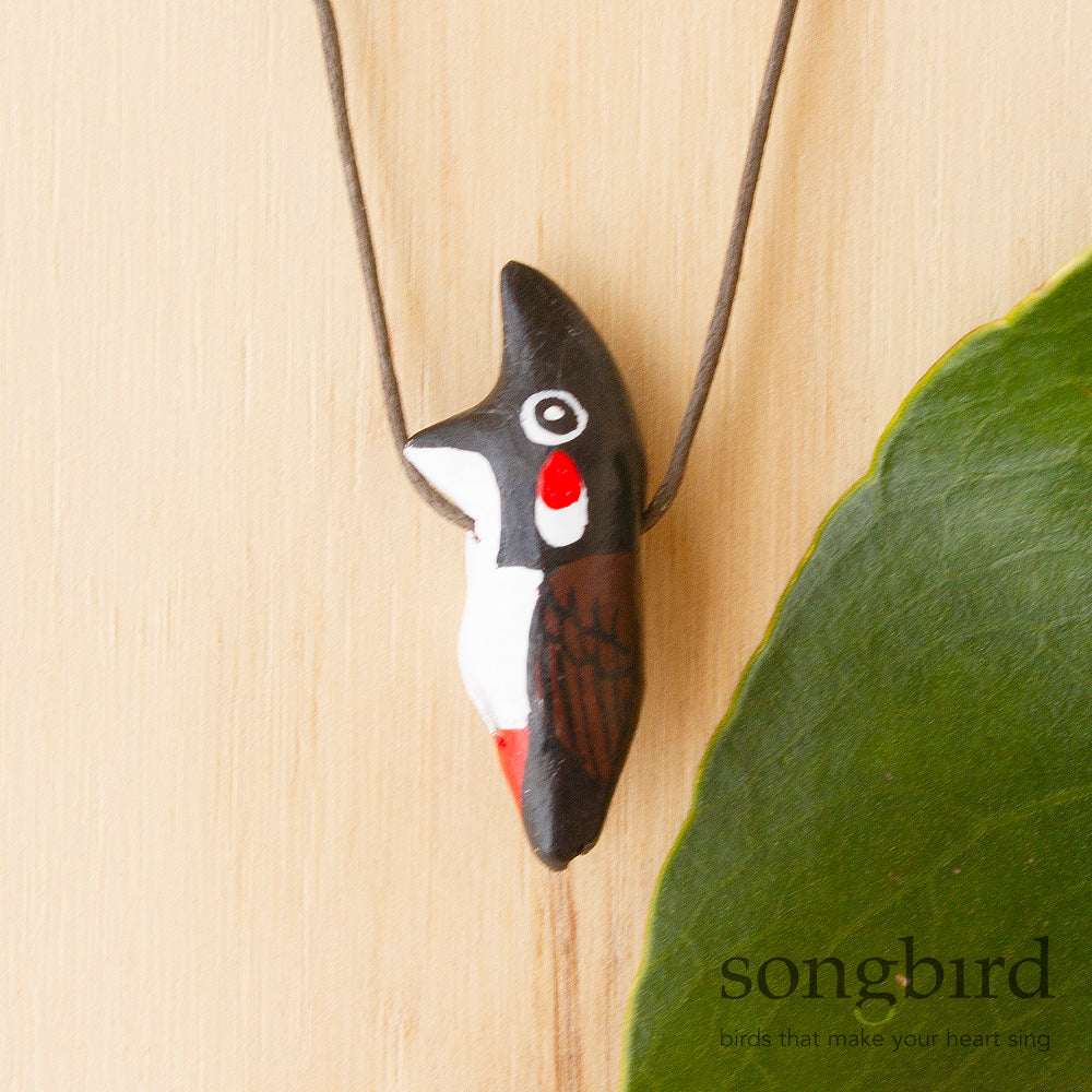 Red-Whiskered Bulbul Whistle Necklace, Jewellery & Gifts for Bird Lovers, Songbird Collection