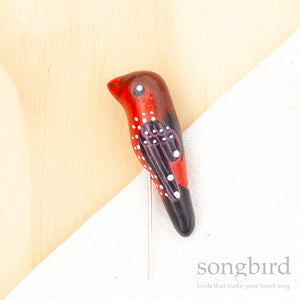 Strawberry Finch Lapel & Hat Pin