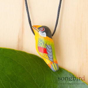 Silver-Eared Mesia Whistle Necklace, Jewellery, Gifts & Keepsakes for Bird Lovers, Songbird Collection