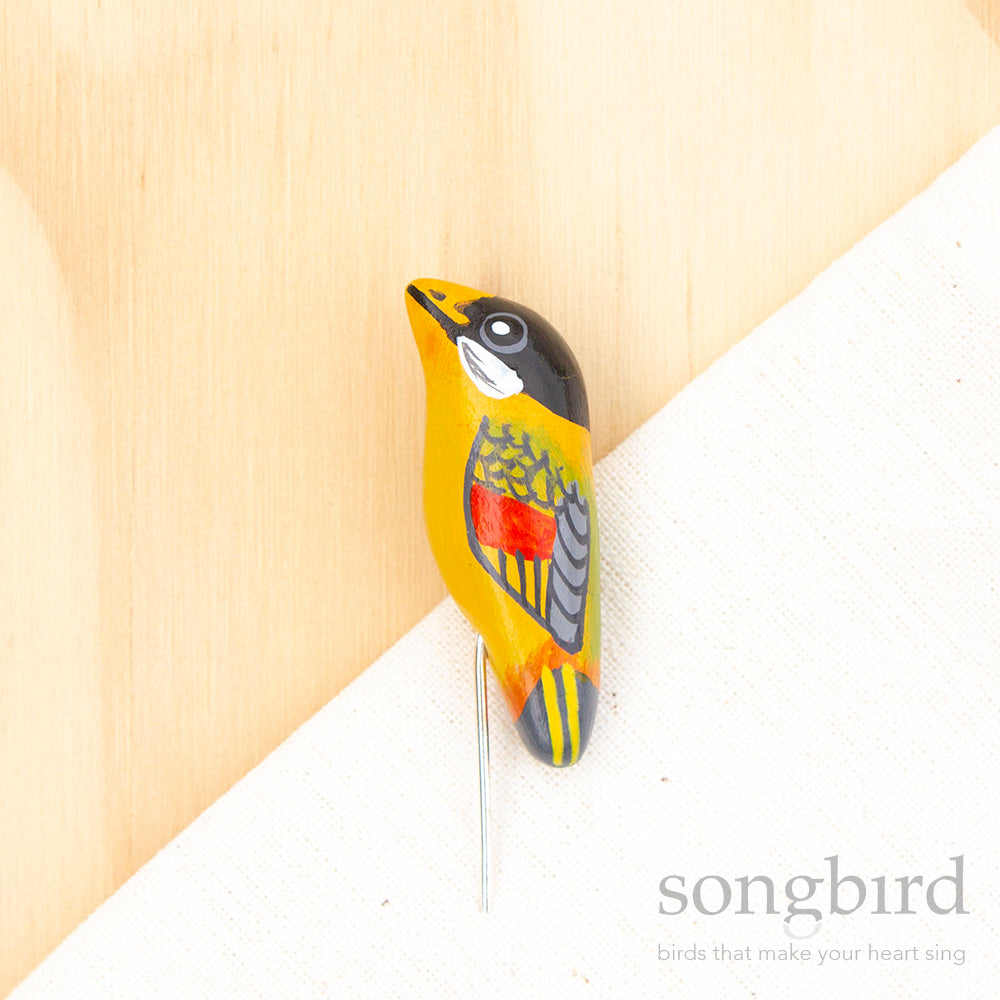 Silver-Eared Mesia Lapel & Hat Pin