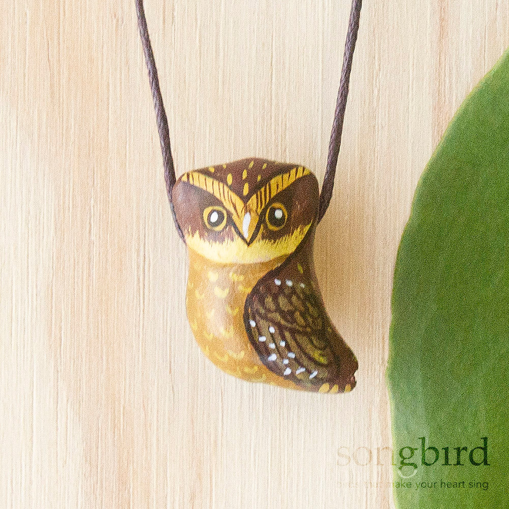 Mountain Scops Owl Whistle Necklace, Bird of Prey, Asia, Songbird Collection