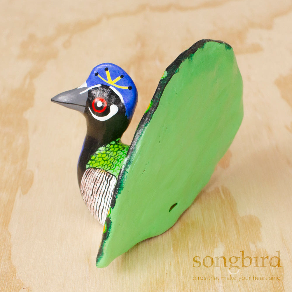 Peacock Paperweight Whistle by Songbird Collection, Jewellery & Gifts for Bird Lovers