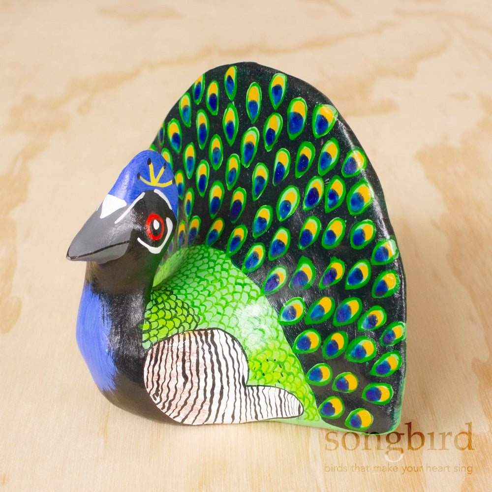 Peacock Paperweight Whistle by Songbird Collection, Jewellery & Gifts for Bird Lovers