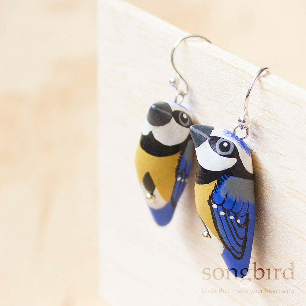 Blue Tit Earrings