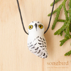 Snowy Owl Whistle Necklace