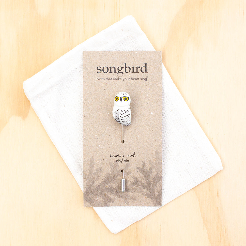 Snowy Owl Lapel & Hat Pin