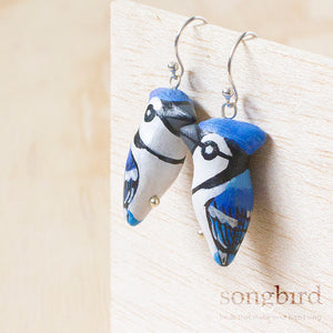 Blue Jay Earrings