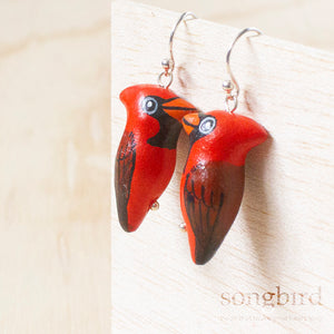 Northern Cardinal Earrings, Jewellery & Gifts for Bird Lovers, Songbird Collection America