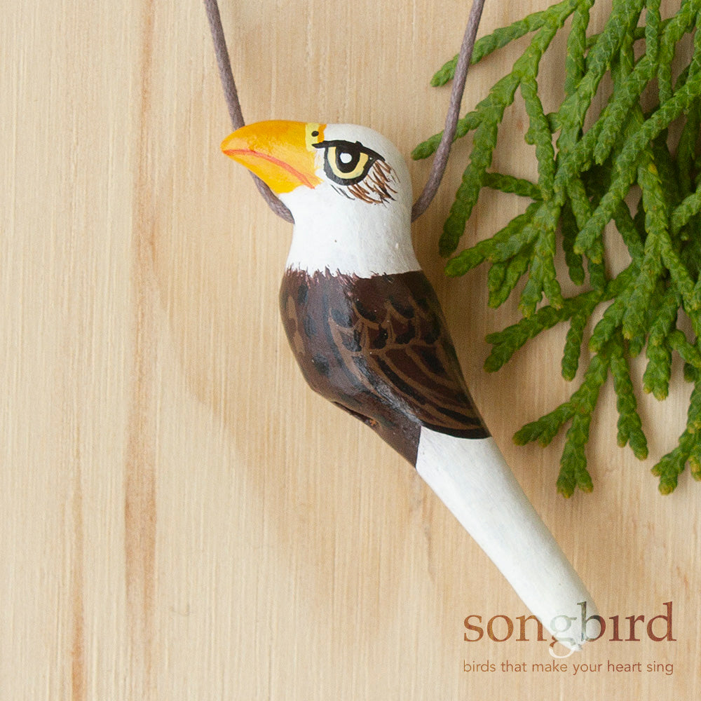 Bald Eagle Whistle Necklace, Jewellery & Gifts for Bird Lovers, Songbird Collection America